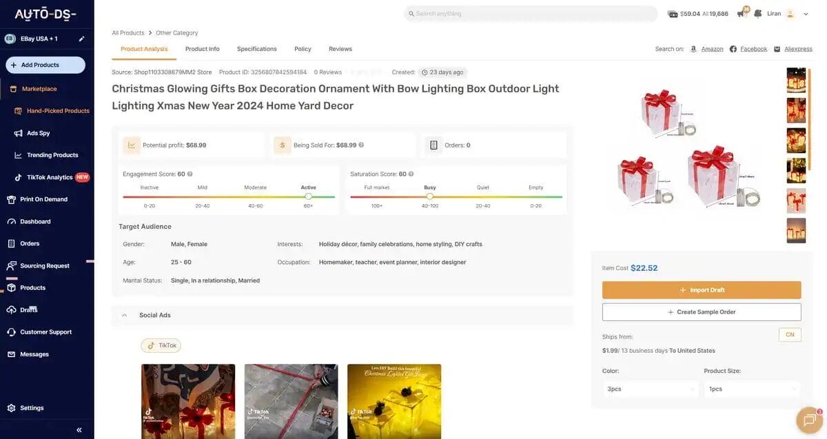 Christmas glowing gift boxes , one of the top dropshipping products of 2025