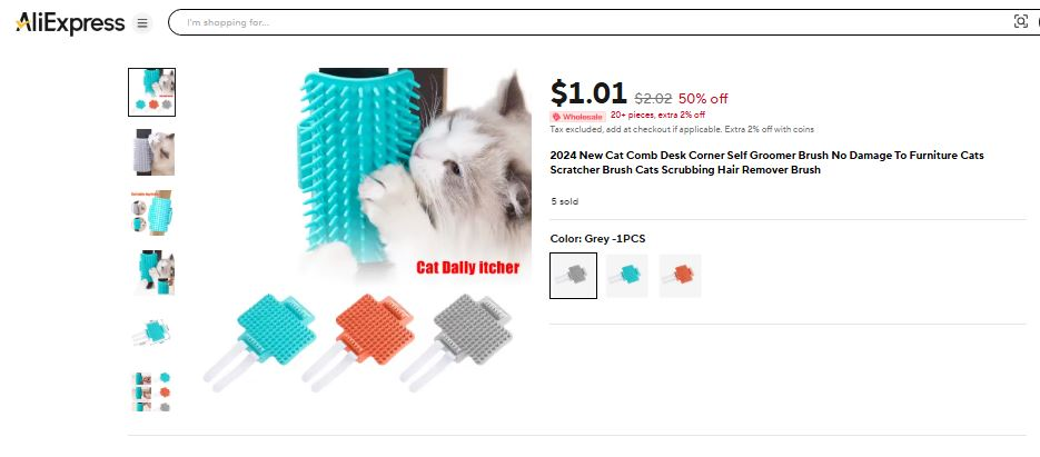 Cat self-grooming brush, one of the top dropshipping products of 2025