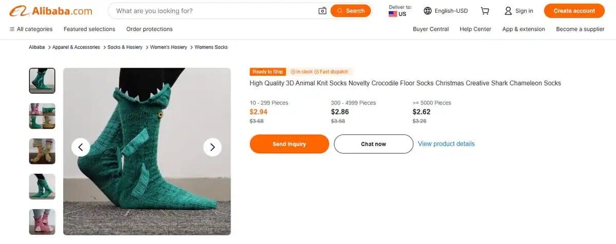 Funny animal knitted socks, one of the top dropshipping products of 2025