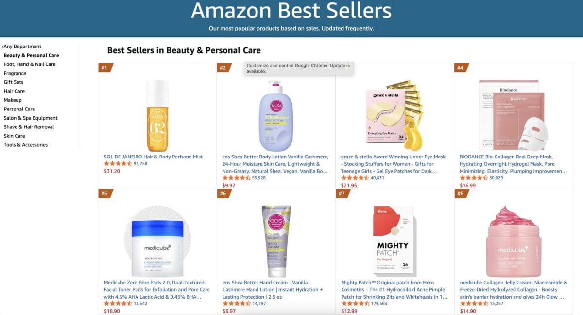 Amazon's beauty bestsellers to start dropship selling cosmetics