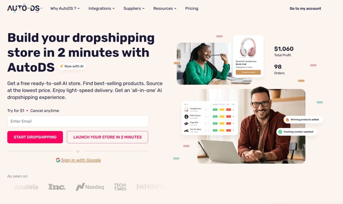 AutoDS para automatizar tu negocio de dropshipping