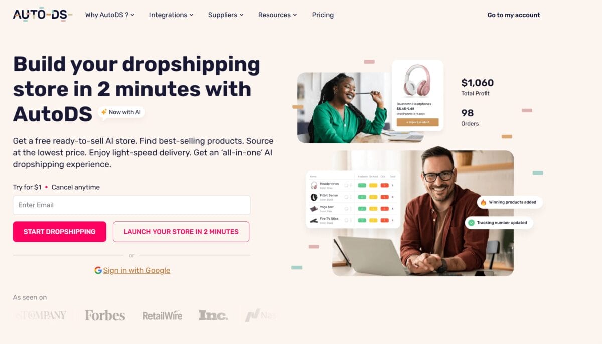 AutoDS to scale on tiktok shop