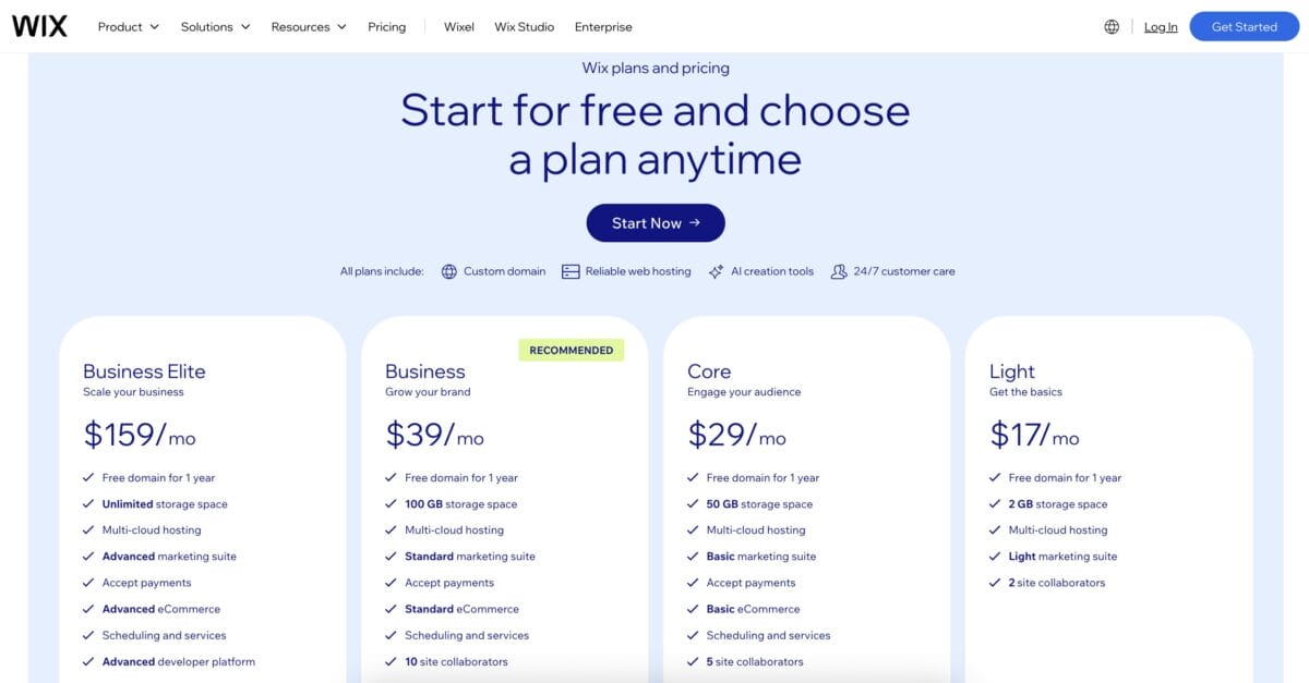 Pricing plans to dropship on Wix