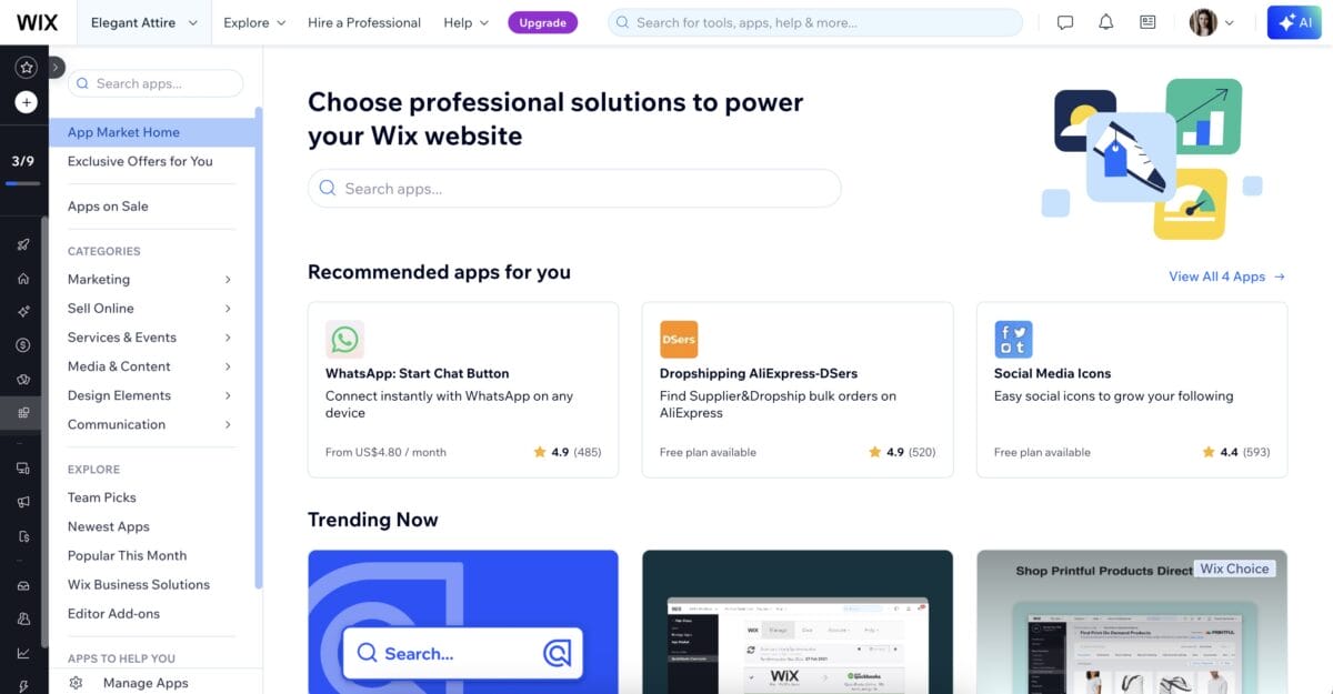 Wix dropshipping apps