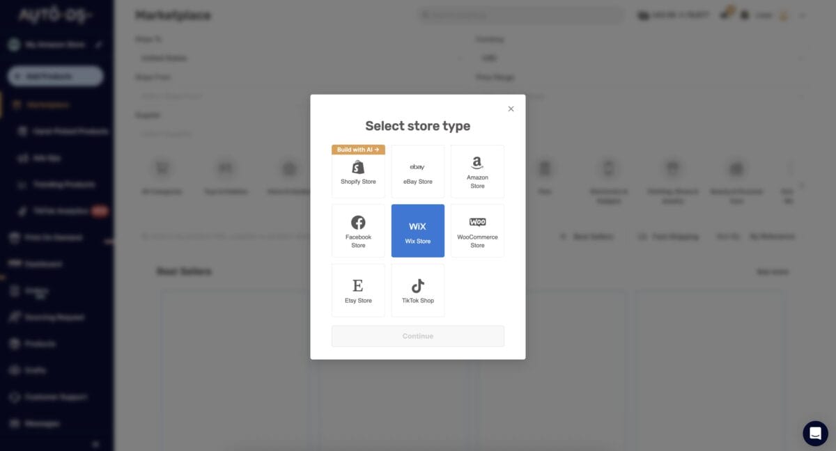 Connect AutoDS with Wix for dropshipping