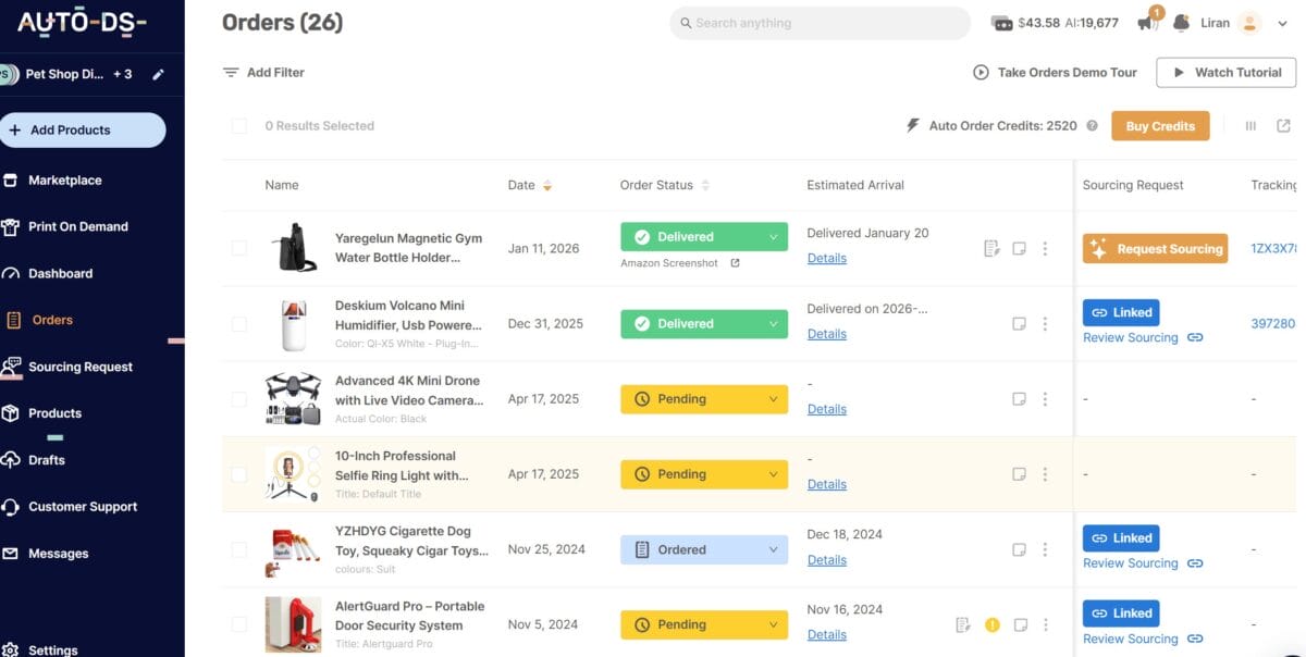 Fulfilled by AutoDS - automatic order fulfillment 