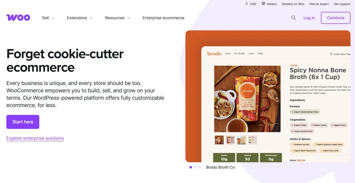 WooCommerce per negozi online