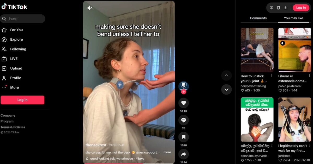 Cervical Traction Device tiktok ad