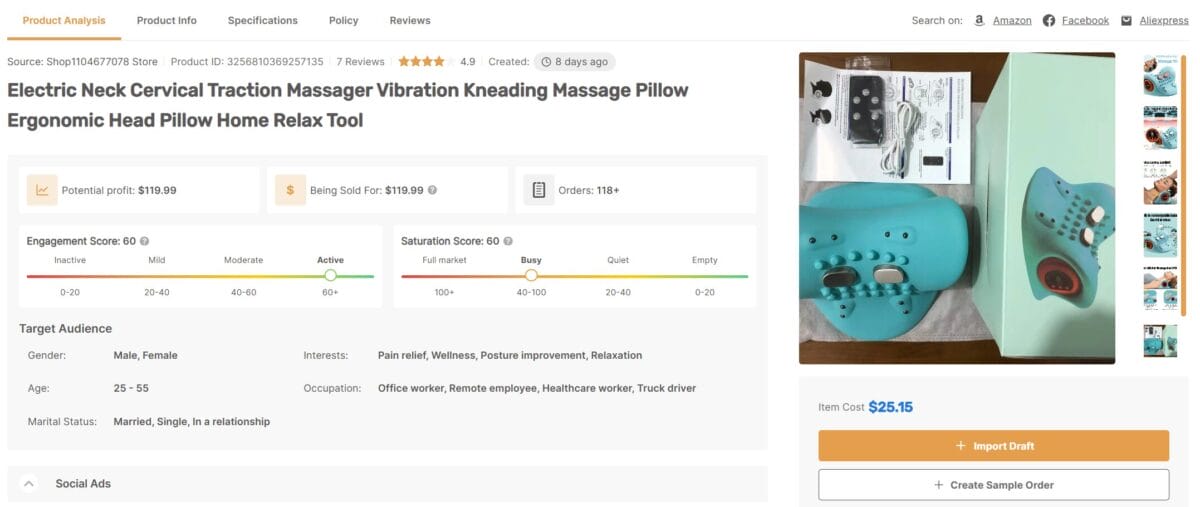 Electric Neck Cervical Traction Massager best product for March 2026