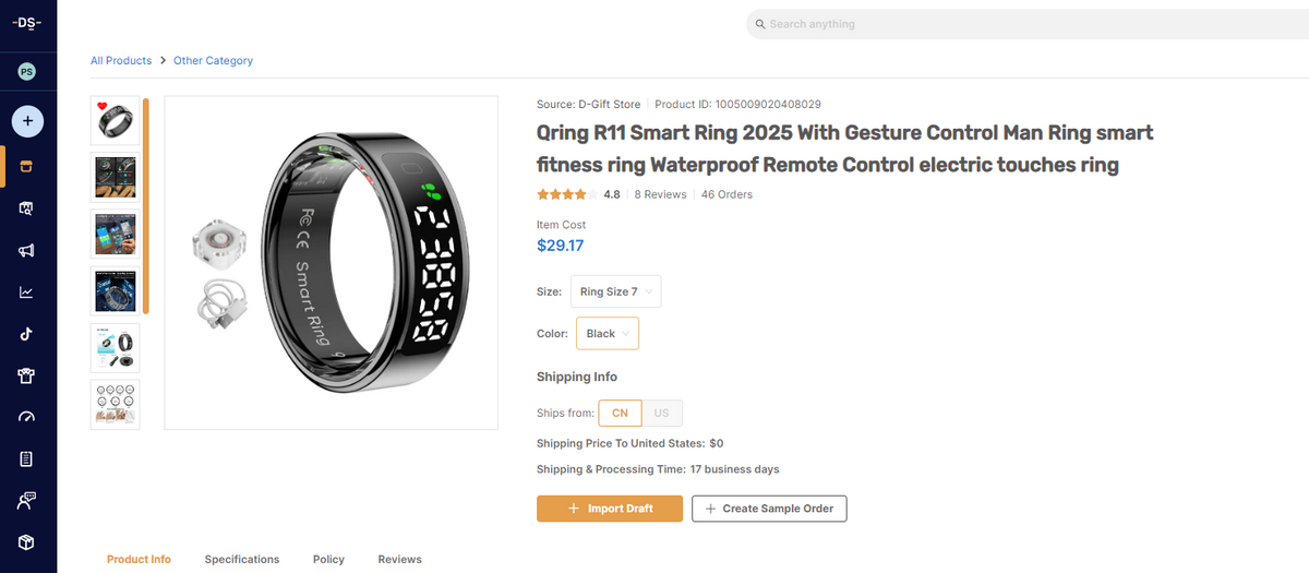 Smart Fitness Ring Best Dropshipping products for Q1 2026