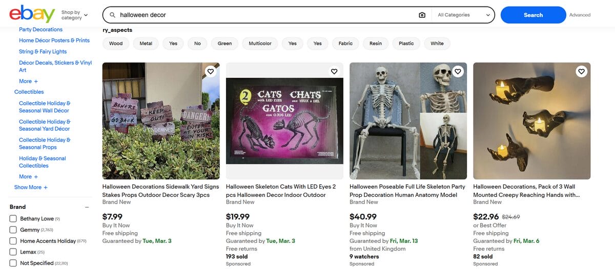 seasonal selling in august ebay halloween