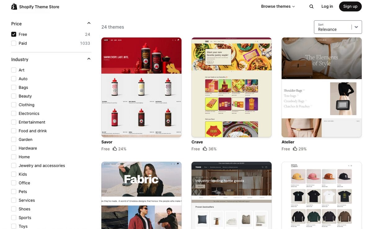 Shopify's free themes to reduce Shopify dropshipping costs 2026