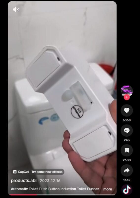 Viral example of TikTok listing