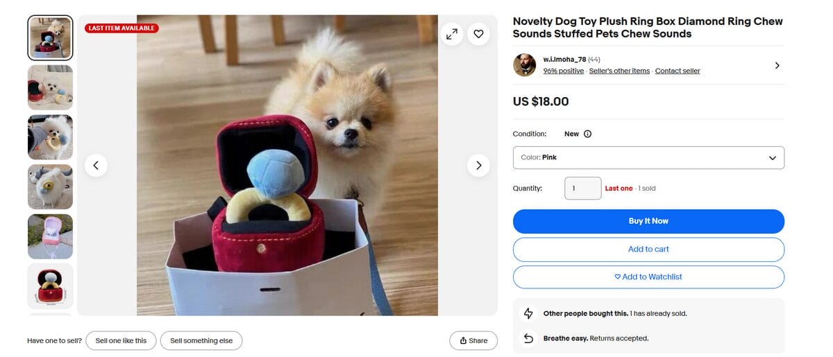 Diamond Ring Box Dog Plush Toy Best Product To Dropship In April 2026