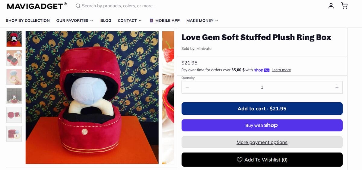 Seller's website pet products