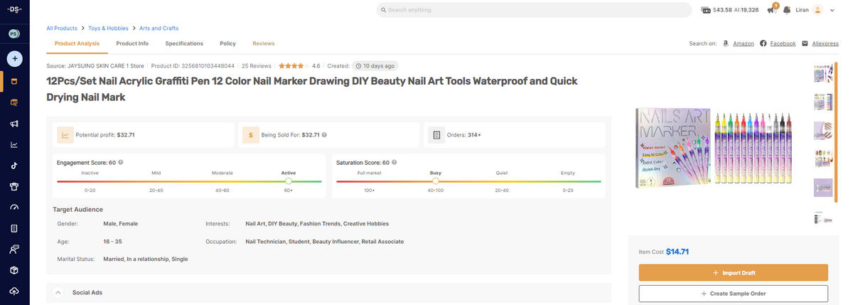 Nail Acrylic Graffiti Pens Best Dropshipping Product For April 2026