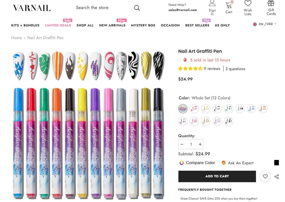Nail Acrylic Graffiti Pens Seller's Website