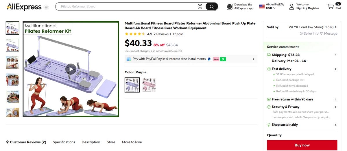 fitness board best items to dropship in april 2026