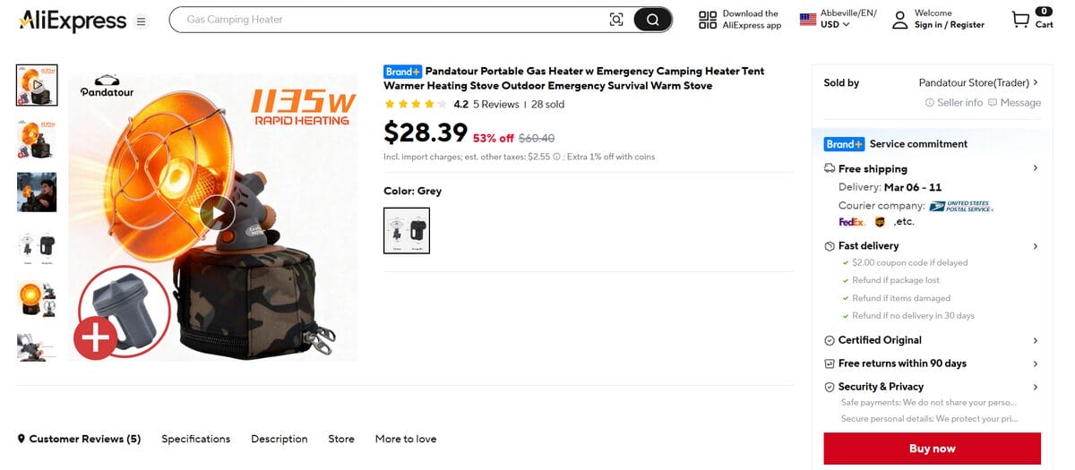 Portable Gas Stove Heater Best Item To Dropship In April 2026