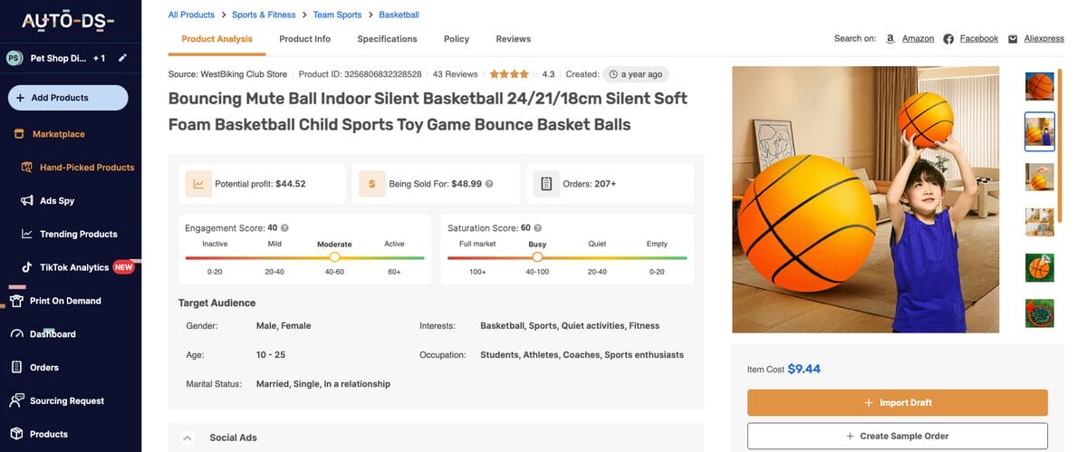 Silent Basketball, one of the best-selling items on Facebook Marketplace 2026