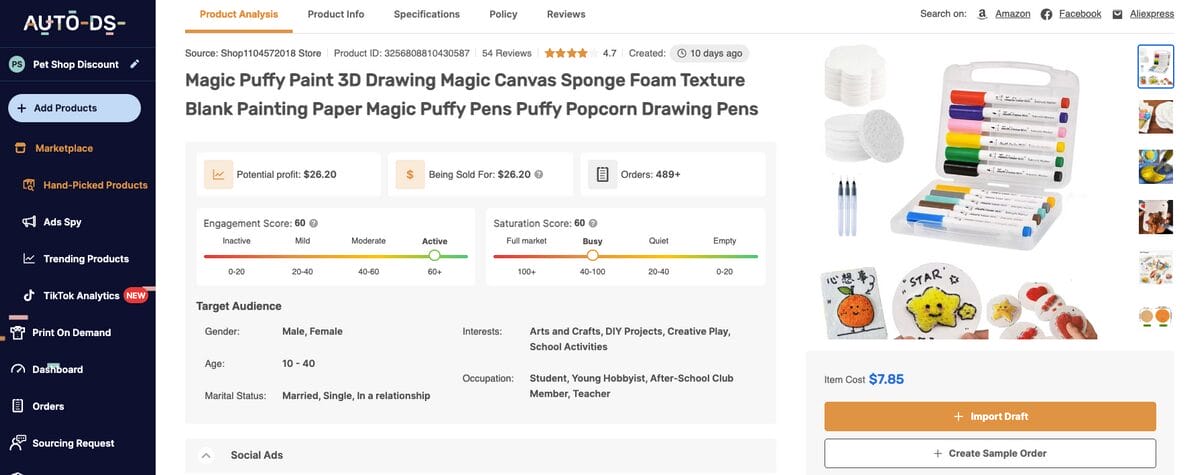 Magic Puffy Paint Set, one of the best-selling items on Facebook Marketplace 2026