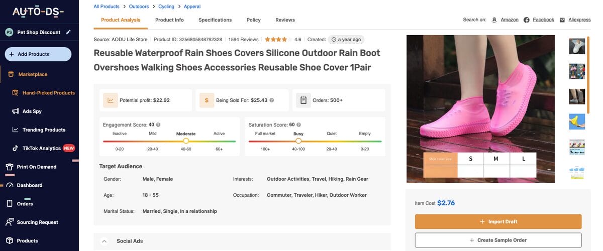 Waterproof Rain Shoes Covers, one of the best-selling items on Facebook Marketplace 2026