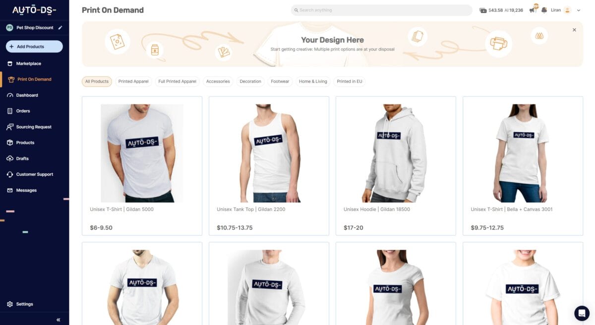 print on demand dropshipping niche