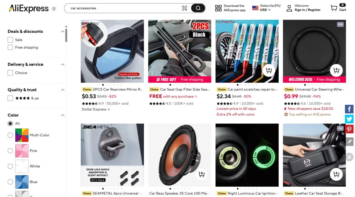 car accessories best dropshipping niches