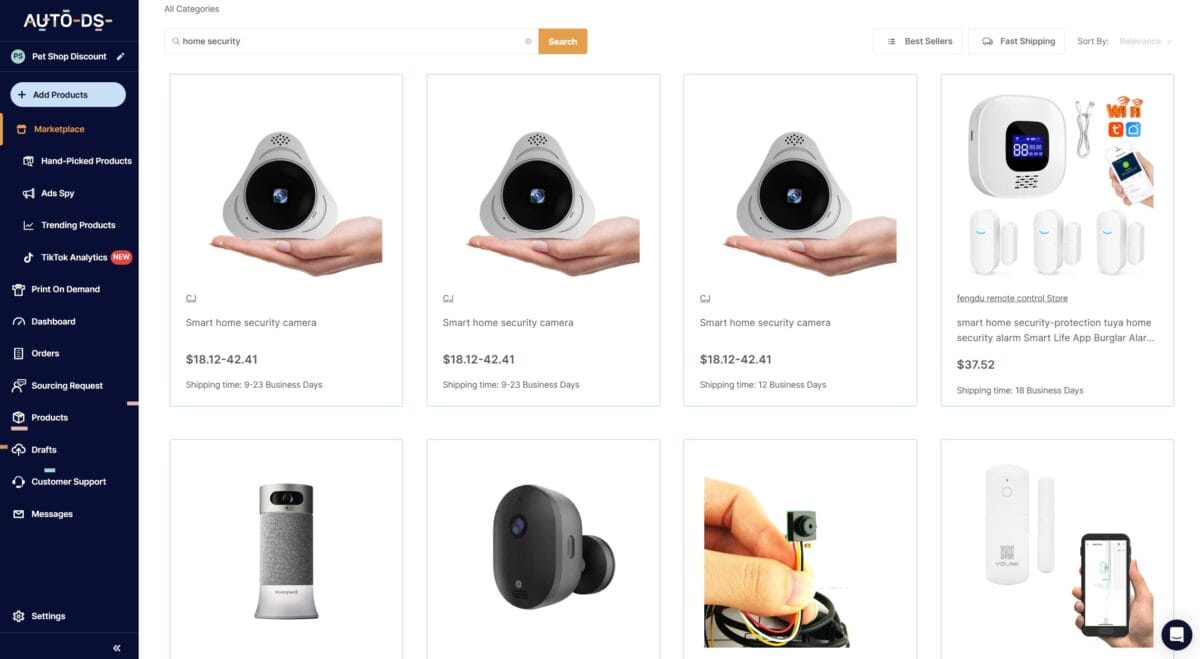 Home Security best dropshipping niches