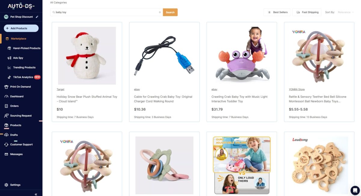 Toys & Baby Products niche