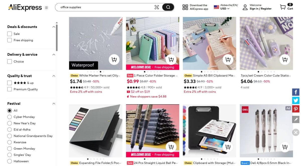 office supplies niche