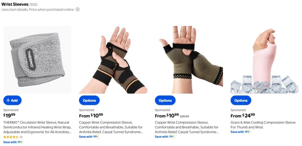 Wrist Compression Sleeves Walmart
