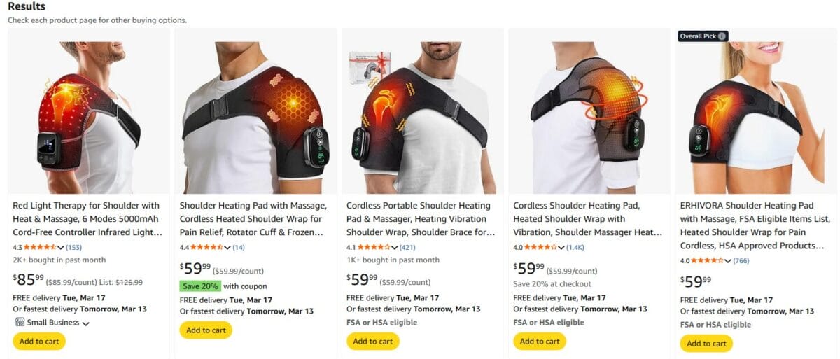  Electric Heating Shoulder Massager Amazon dropshipping fitness