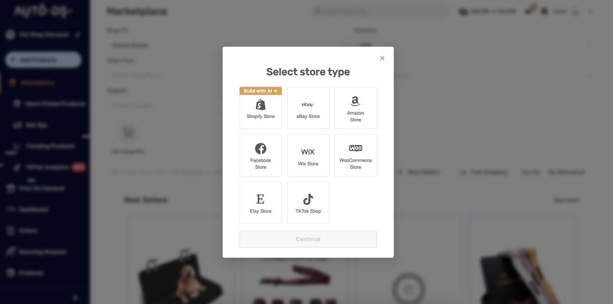 Connect to AutoDS to start dropshipping
