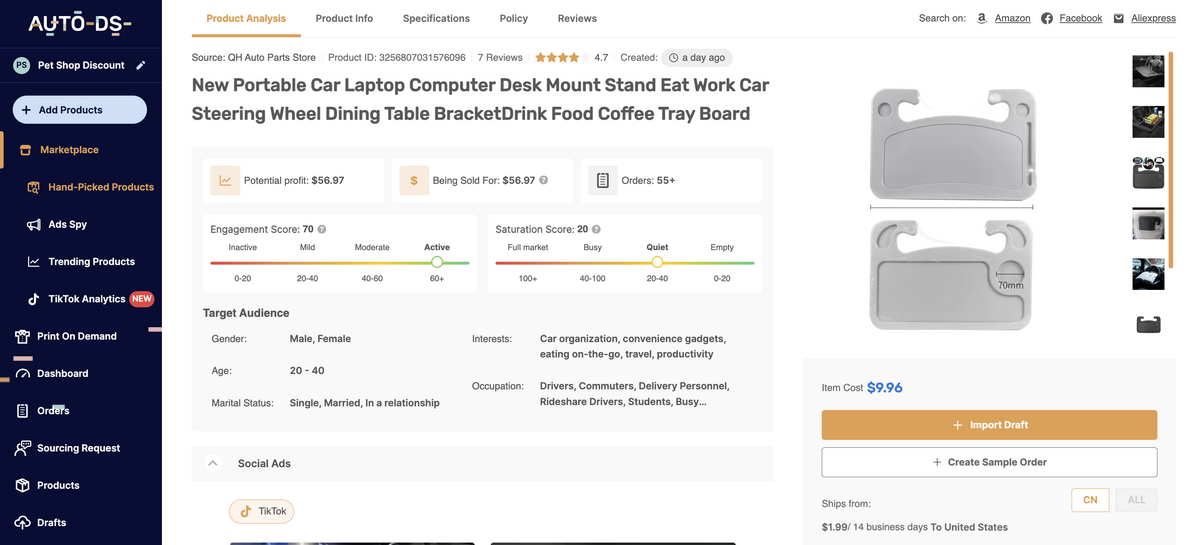 AutoDS's hand-picked products to sell on Amazon