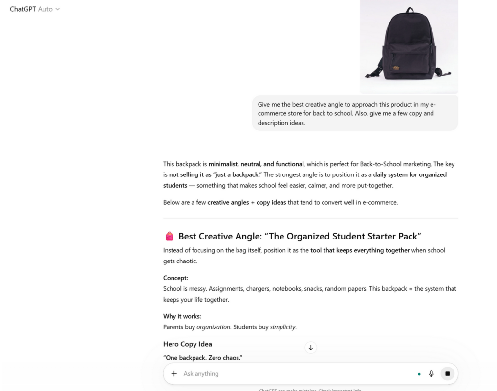 ai to generate marketing ideas for dropshipping