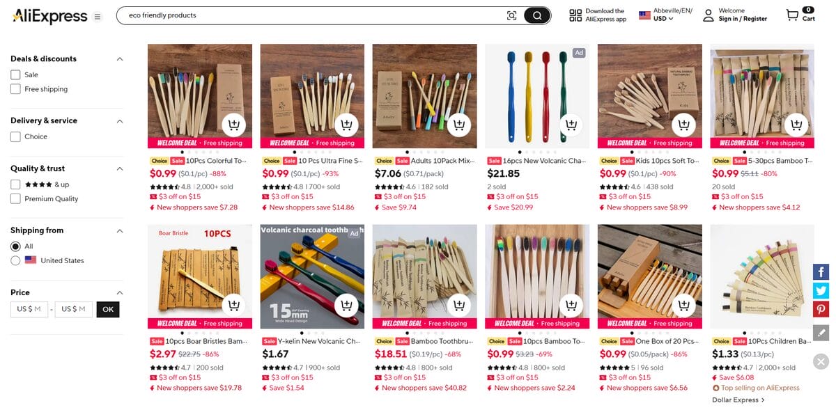 Eco Products Best Unique Dropshipping niches 2026