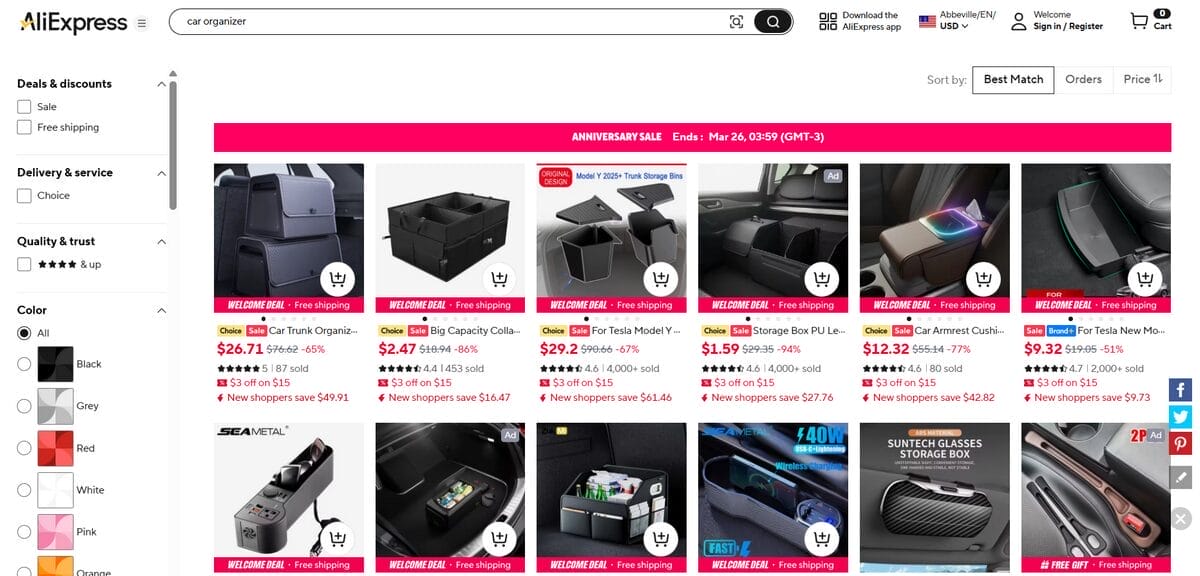 Car & Road Trip Accesories best unique dropshipping niches