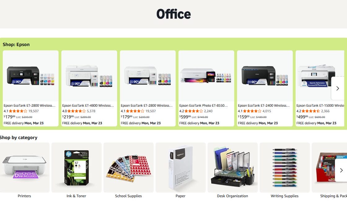 Office supplies and equipment to sell on Amazon