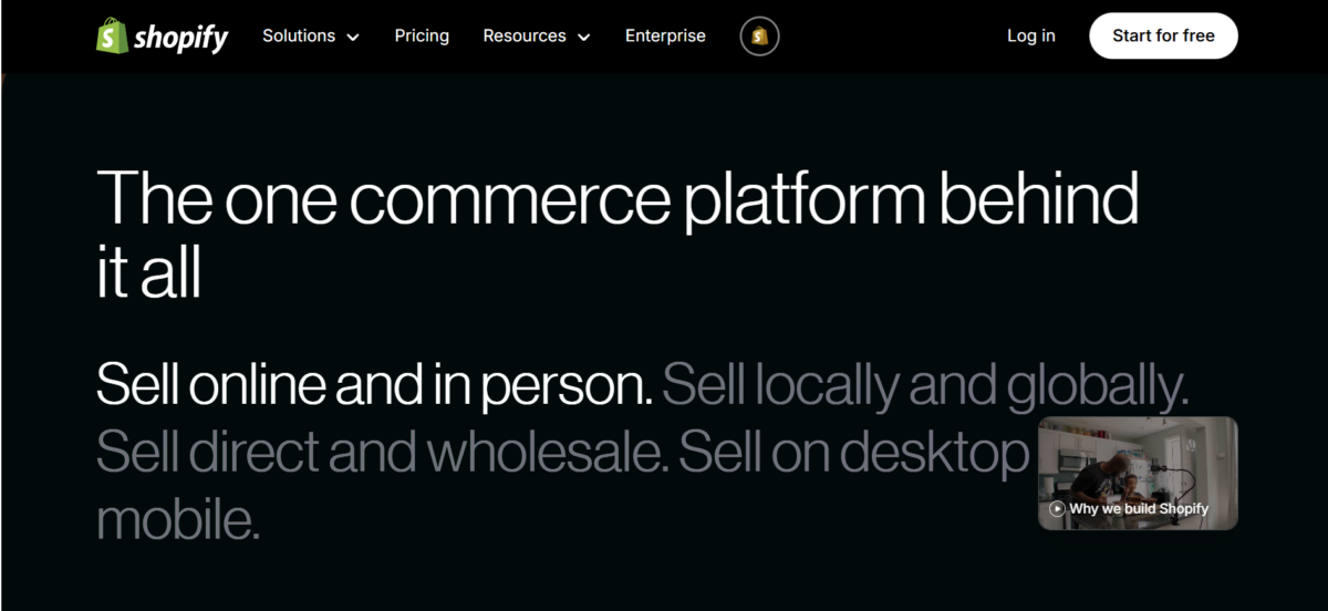 Shopify platform for dropshipping