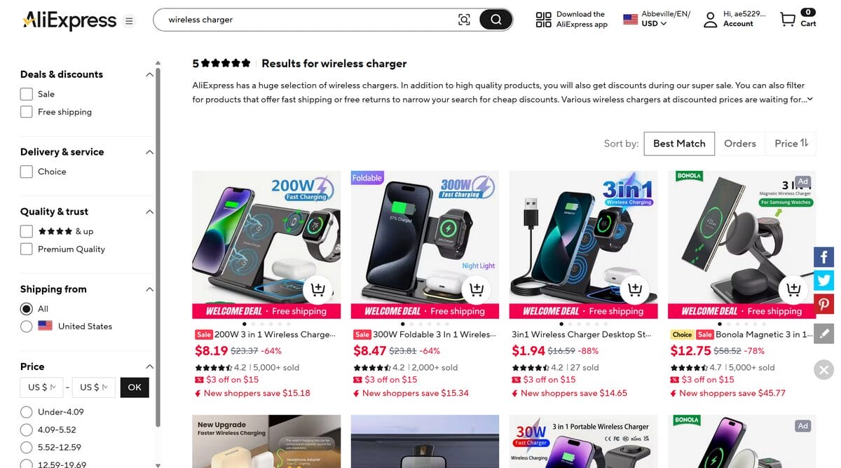 Tech and gadgets for dropshipping AliExpress