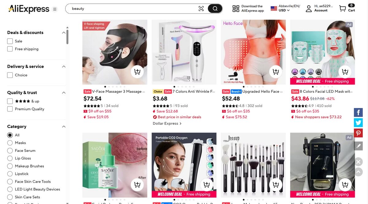 Beauty and personal care products dropshipping bestsellers of 2026