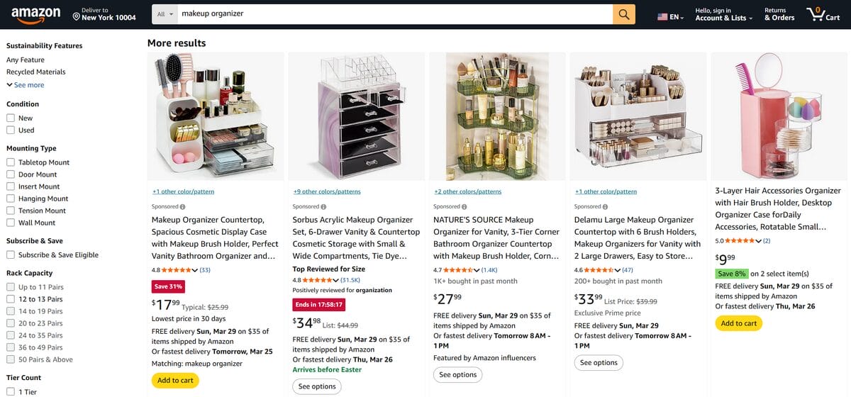 competitors and marketplace demand on amazon for AliExpress Trending Products