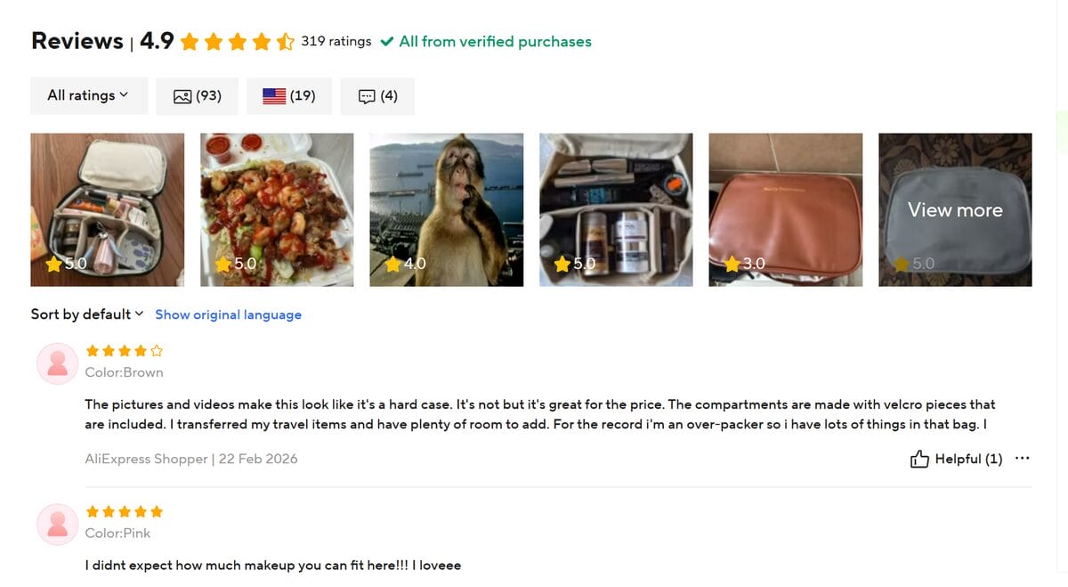 customer reviews for aliexpress trending products