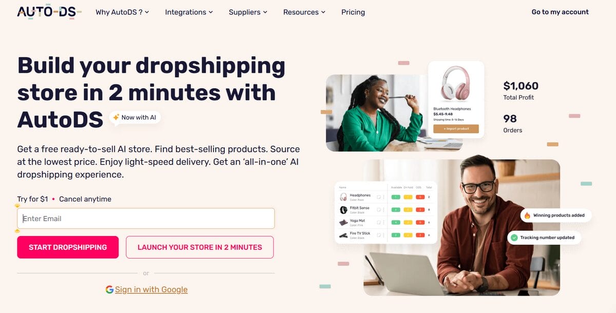 AutoDS helps clothing dropshippers to scale their businesses