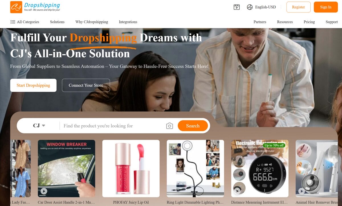 CJDropshipping international suppliers with US warehouse
