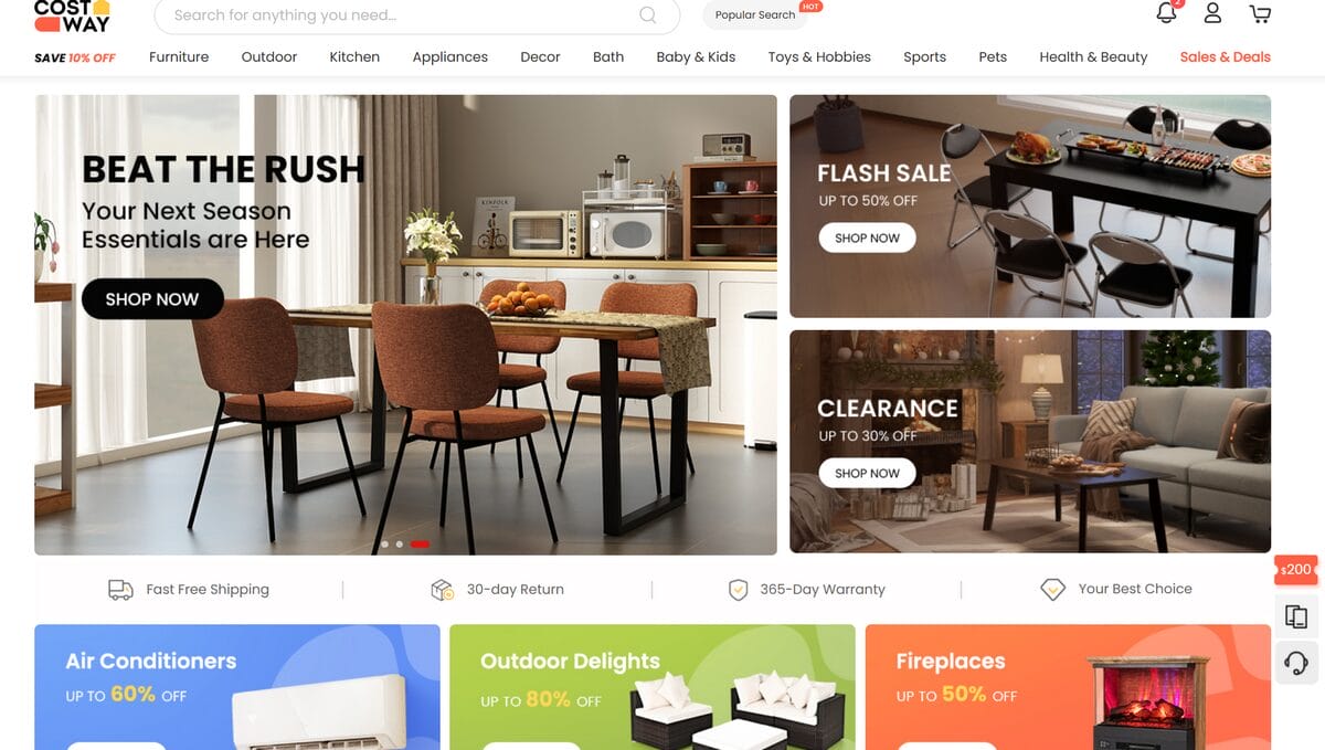 Costway Best dropshipping supplier USA