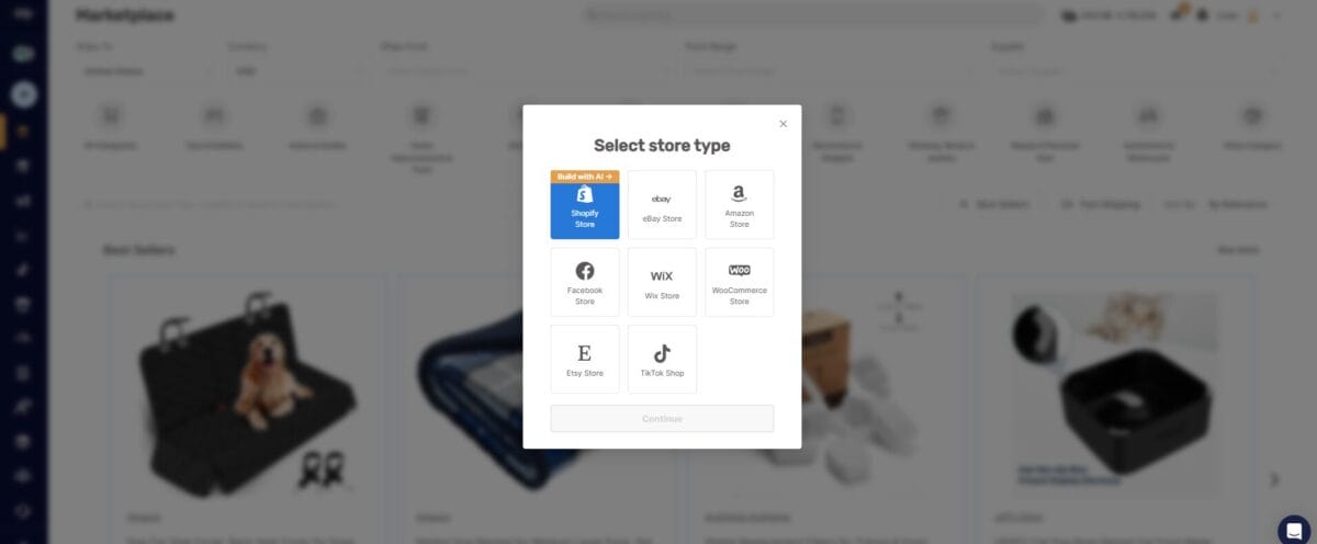 Shopify add store to AutoDS 
