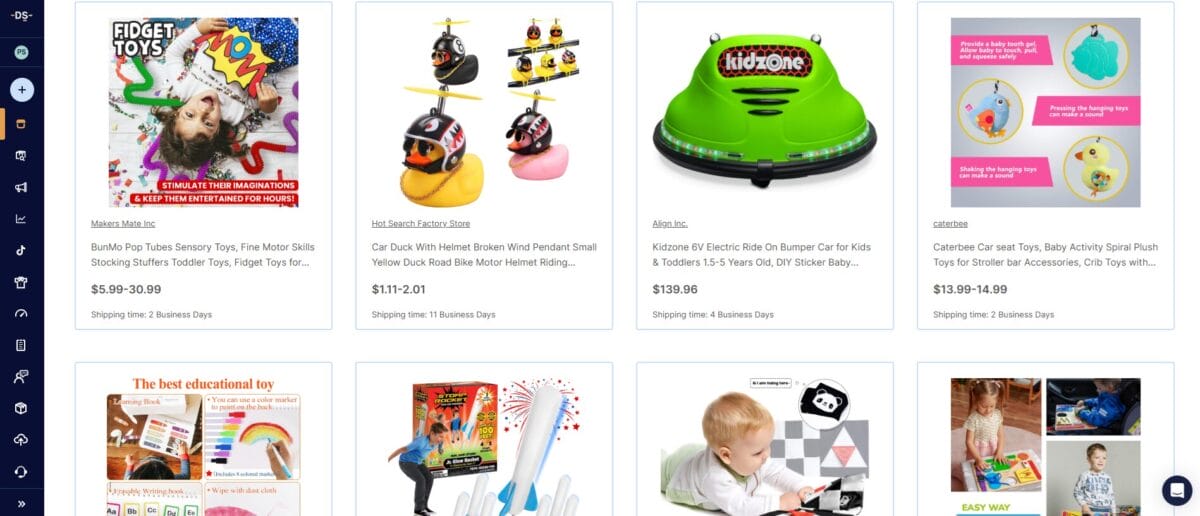 AutoDS Toys niche selling online