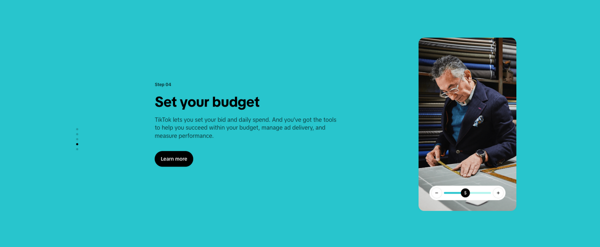 Set up TikTok ad campaign budget for dropshipping marketing